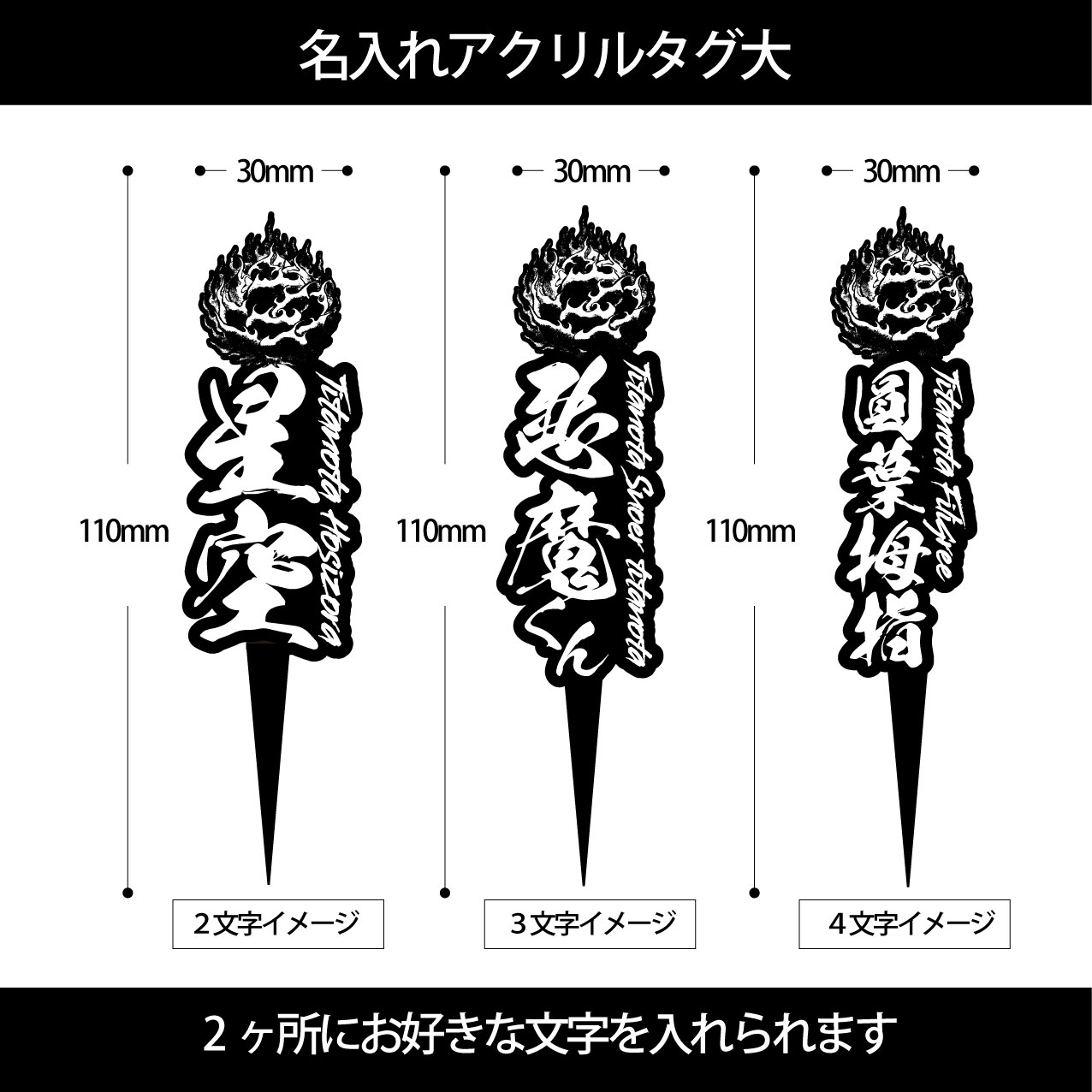 名入れ商品 オリジナル植物タグ大 アクリル製 | アレイムプランツ