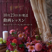 10月23日発送　　花材配送と動画レッスン　秋のエアリーブーケとセンターピース
