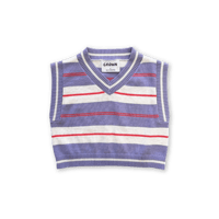 Organic Knitted Club Stripe Top - Mauve