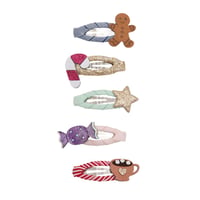 Cozy christmas food mini hair clips