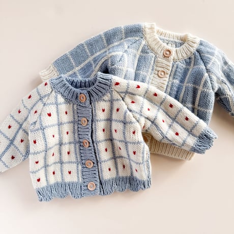 Windowpane Heart Cardigan
