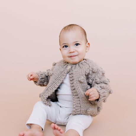 Popcorn Cardigan【Flax】