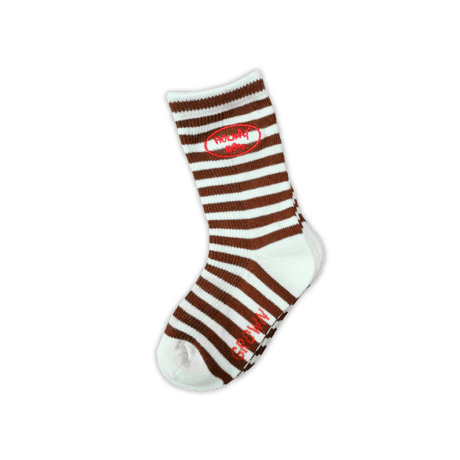 Holiday Mode Stripe Socks - Teddy