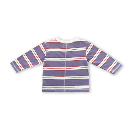 Cotton Sports Stripe LS Tee - Mauve