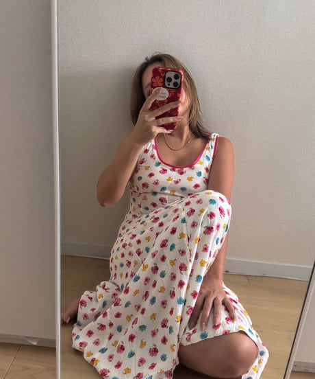 Italy flower viscose maxi one-piece