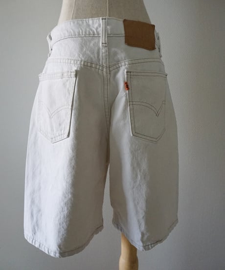 Levi's White Denim Cut-Off Shorts -