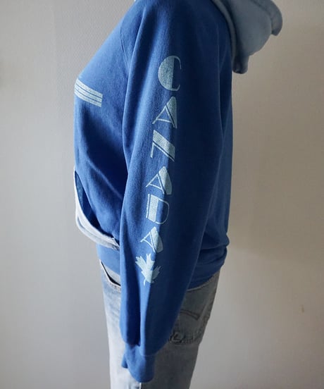 VINTAGE CANADA PRINT COLOR BLOCK HOODIE