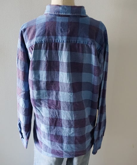 VINTAGE FADED CHECK FLANNEL SHIRT
