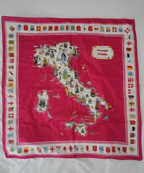 VINTAGE ITALY SOUVENIR SCARF