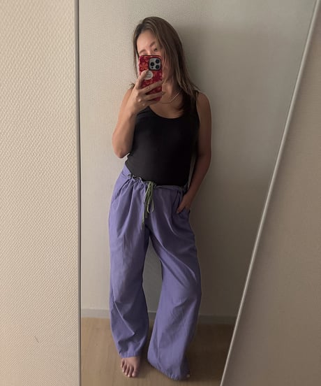 Simply Basic Purple Solid Color Easy Pants
