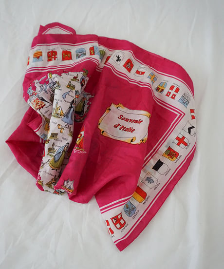 VINTAGE ITALY SOUVENIR SCARF