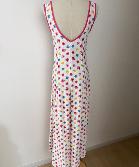 Italy flower viscose maxi one-piece