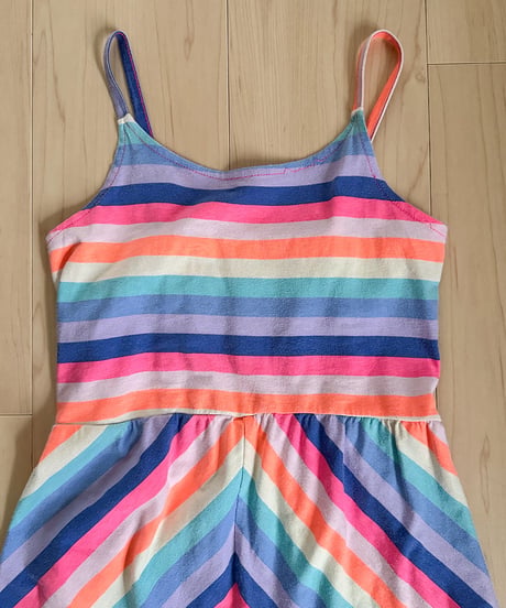 KIDS THE CHILDREN'S PLACE Multi Border Cami Maxi Dress