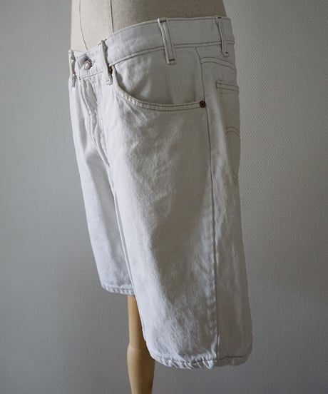 Levi's White Denim Cut-Off Shorts -
