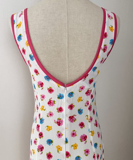 Italy flower viscose maxi one-piece