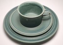 【ビンテージ】 アラビア ブルー ルスカ デミタス トリオ ARABIA RUSKA BLUE c&s plate ブルールスカ プレート