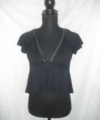 black drape blouse