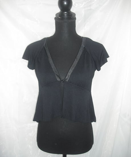 black drape blouse