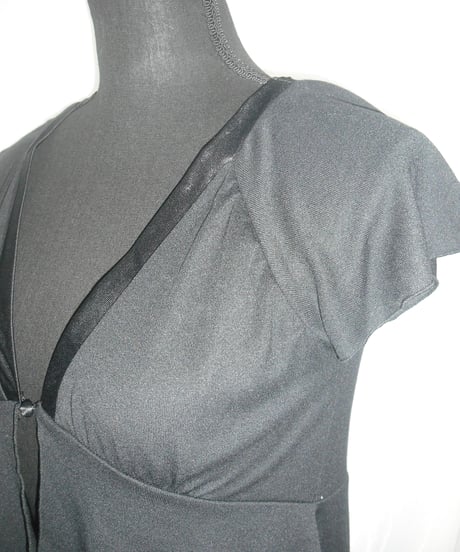 black drape blouse