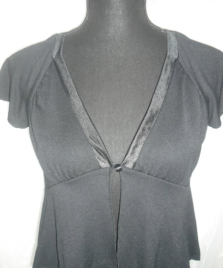 black drape blouse