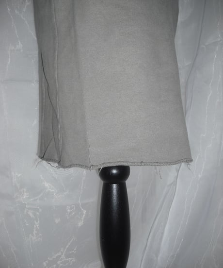 raw edge sweat skirt