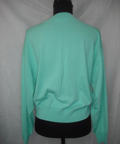 mint green w zip cardigan
