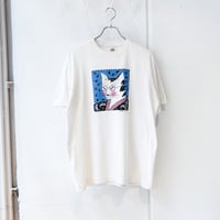 90's Fabric Art Print "NANCE O'SASSER# Cat Art Graphic T-shirt