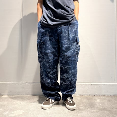 Goows × circle Over Dye Camo Pants Digital Blue Camo 3