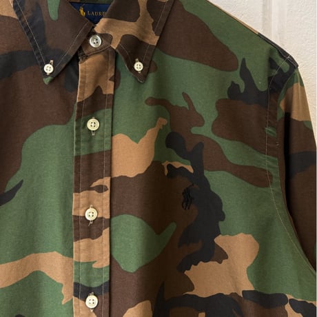 RALPH LAUREN Woodland Camo Button-Down Cotton Shirt