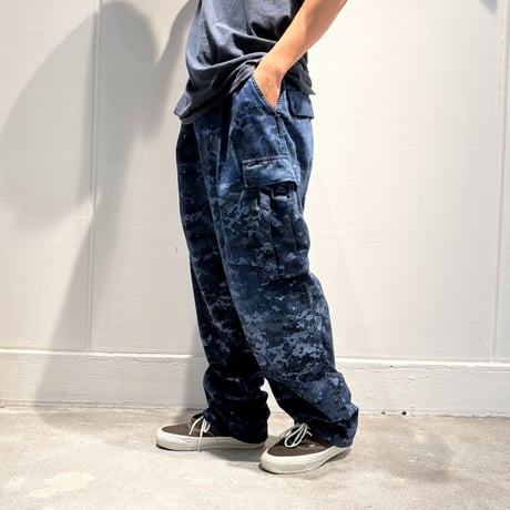 Goows × circle Over Dye Camo Pants Digital Blue Camo 3