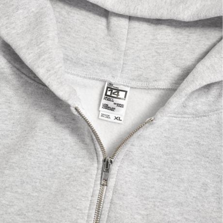 Los Angeles Apparel 14oz Heavy Fleece Full Zip Hoodie - Ash