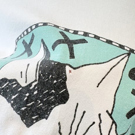 90's Fabric Art Print "NANCE O'SASSER# Cat Art Graphic T-shirt