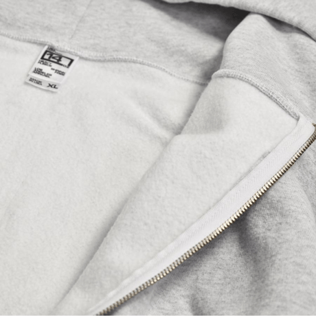Los Angeles Apparel 14oz Heavy Fleece Full Zip Hoodie - Ash