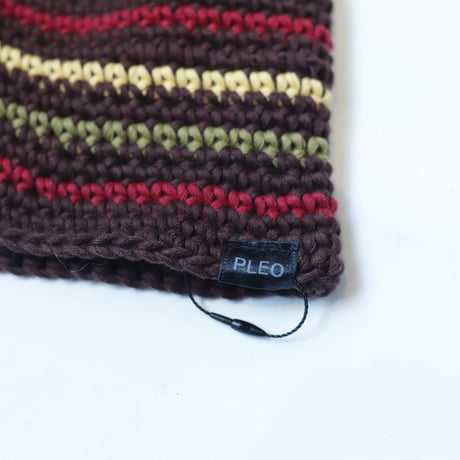 PLEO × CIRCLE Border Knit hat #BRN