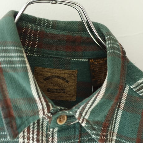 90~00’s St John’s Bay L/S Heavy flannel shirts #Green