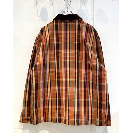 Old Navy Loose Canvas Plaid Work Jacket
