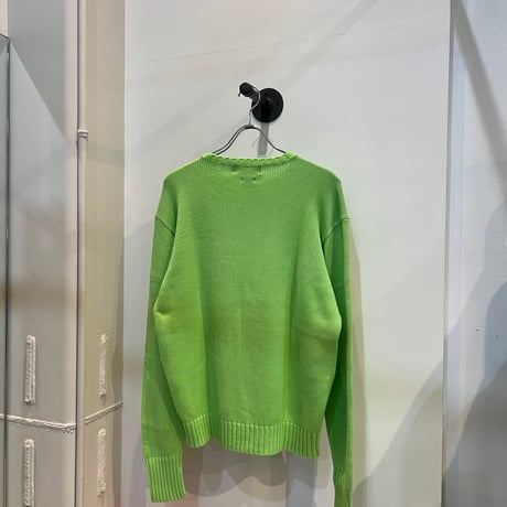 90’s~Polo by Ralph Lauren Cotton knit sweater #neon green