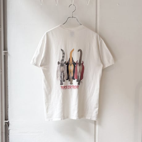 90s-00s Bob Harrison "Trick or Treat" Cats Graphic T-Shirt