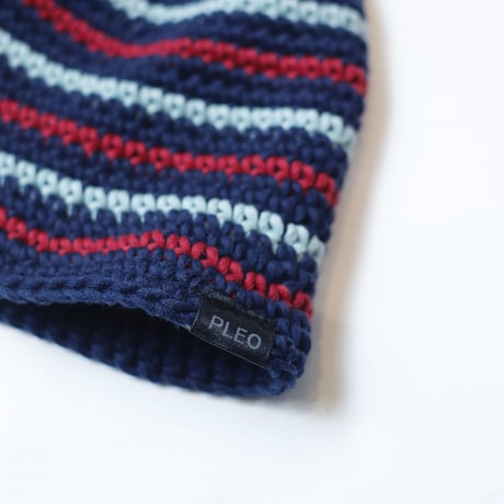 PLEO × CIRCLE Border Knit hat #NVY