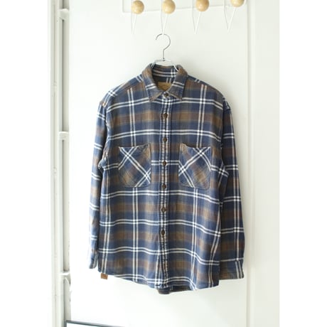 90~00’s St John’s Bay L/S Heavy flannel shirts #Navy