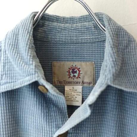 90’s~ The Territory Ahead L/S Corduroy shirt #Sky Blue