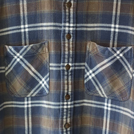 90~00’s St John’s Bay L/S Heavy flannel shirts #Navy