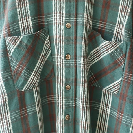 90~00’s St John’s Bay L/S Heavy flannel shirts #Green