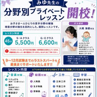 内部生専用【みゆ先生の分野別プライベートレッスン】