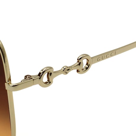 日本正規品 GUCCI SUNGLASSES GG0879S 004 BROWN GOLD グッチ サングラス ノーズパッド 眼鏡 UVカット メンズ レディース ブラウン ゴールド