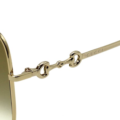 日本正規品 GUCCI SUNGLASSES GG0879S 002 BROWN GOLD グッチ サングラス ノーズパッド 眼鏡 UVカット メンズ レディース ブラウン ゴールド