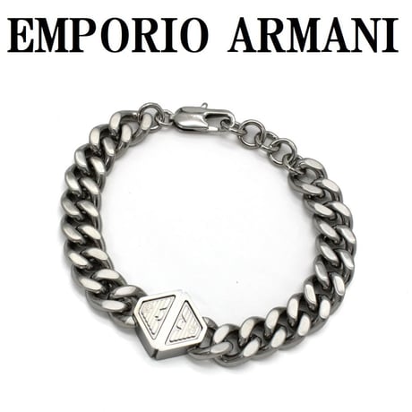 EMPORIO ARMANI BRACERET EGS3132040 SILVER エンポリオ アルマーニ ブレスレット アクセサリー おしゃれ メンズ シルバー