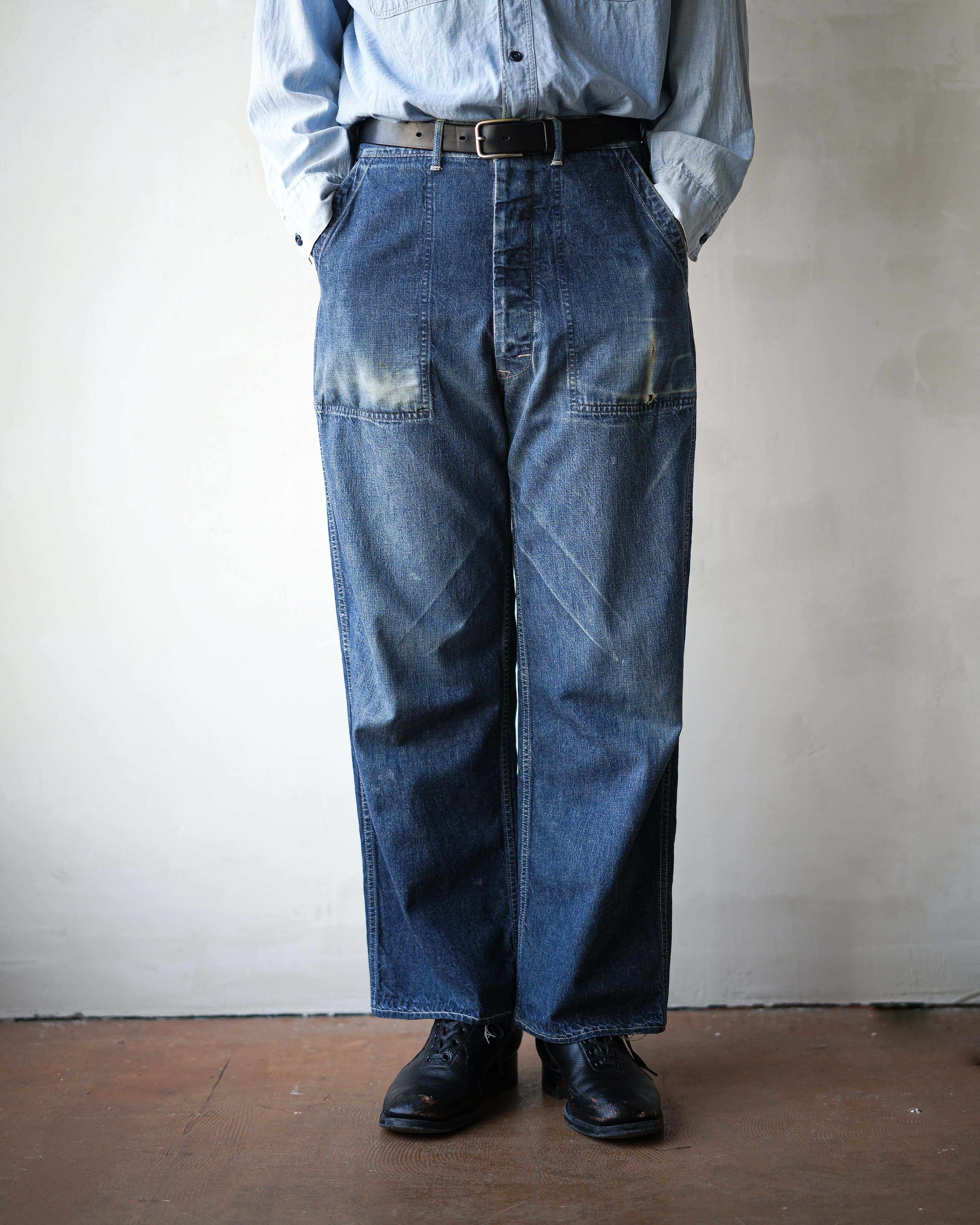 Denim Military Trousers W21 | Nuu