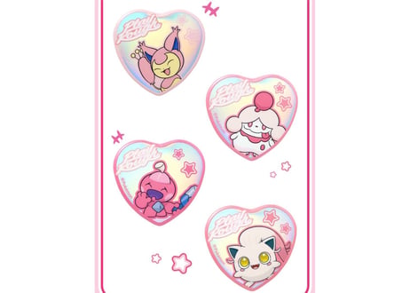 【お取寄せ】「嬉闹派对」シリーズ バッジセット サケブシッポ＆エネコ＆ペロリーム＆カヌチャン 中国限定