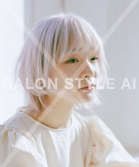 【1オーナー限定】 　ホワイトブロンドハイブリーチレイヤーショートAIサロンスタイル画像　HBC24